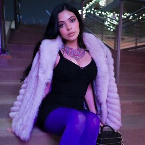 Vintage SAGA FOX Genuine Mink Fur Coat Jacket Luxury Silver Label Soft Size S-M